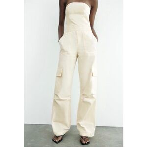 Zara Cargo Pants Jumpsuit EUC Size XS